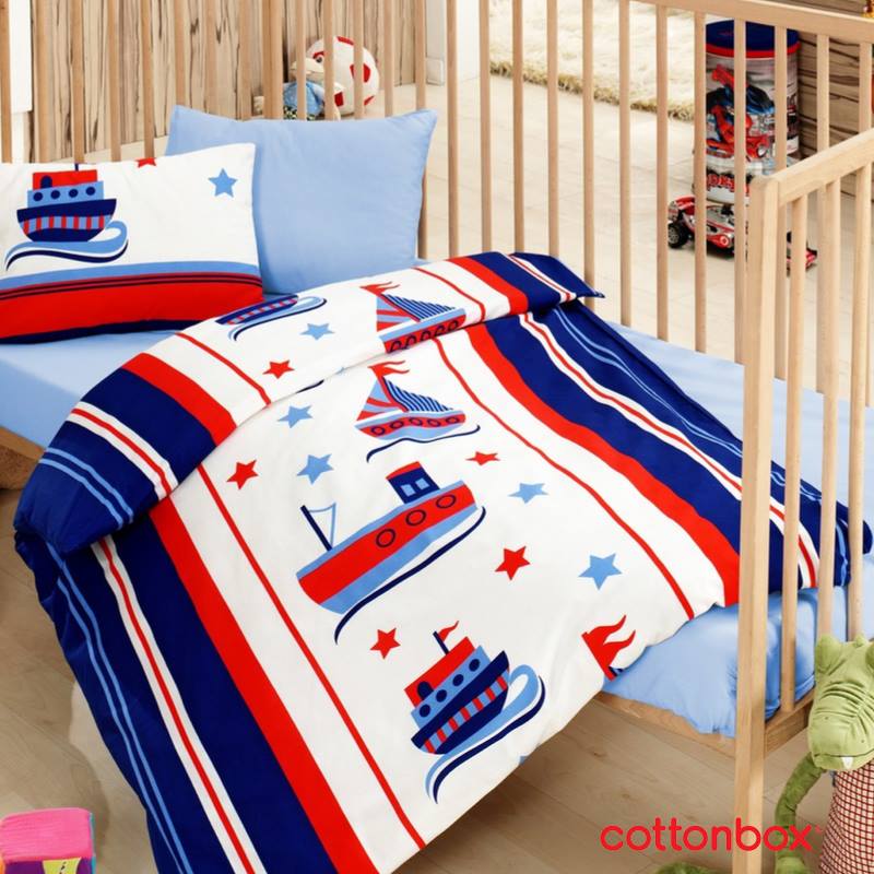 ჩვილის თეთრეული -(100% კოტონი) – კოდი: CBR16 denizci mavi