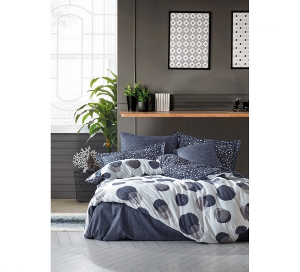 Cotton Box-ის ორსაწოლიანი კომპლექტი - კოდი: CBR95 orva indigo