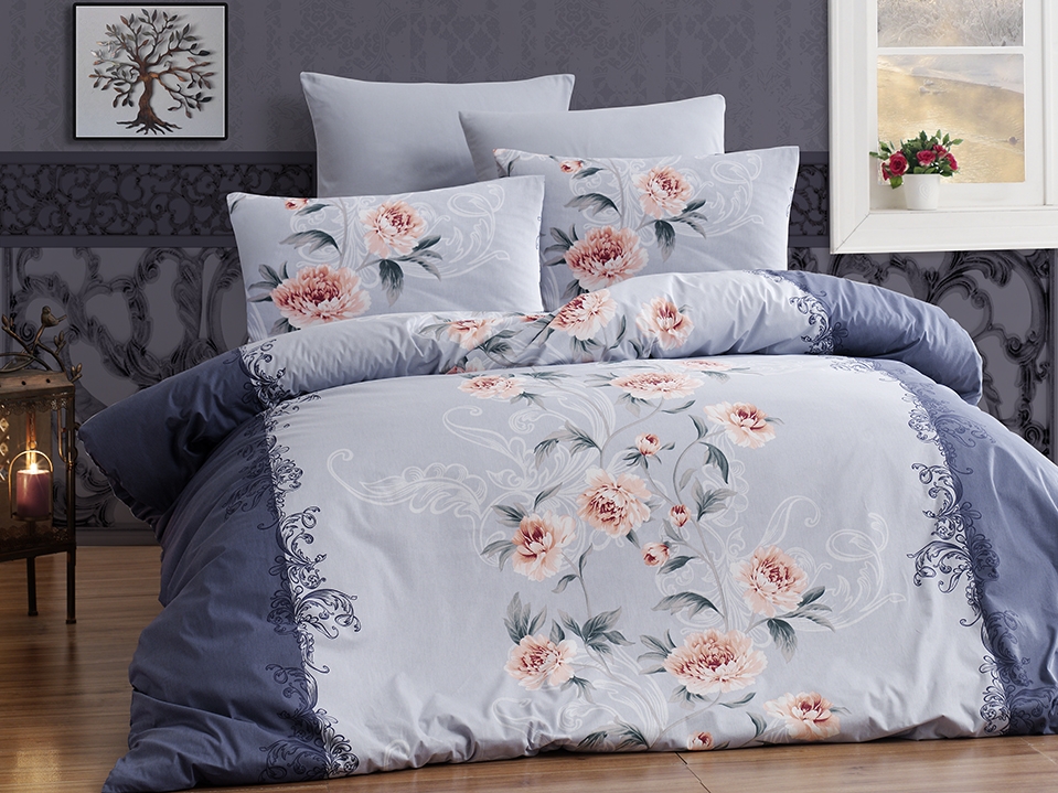 First Choice-ს ფირმის ორსაწოლიანი კომპლექტი - ⭐️ კოდი: FC25 Karen Lacivent Navy Blue