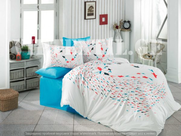 ორსაწოლიანი პოპლინი (Hobby- ს) – კოდი: Hob07 Delfona Blue
