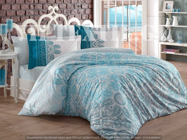 ერთსაწოლიანი პოპლინი (Hobby-ს) – კოდი: Hob23 Irenen Blue