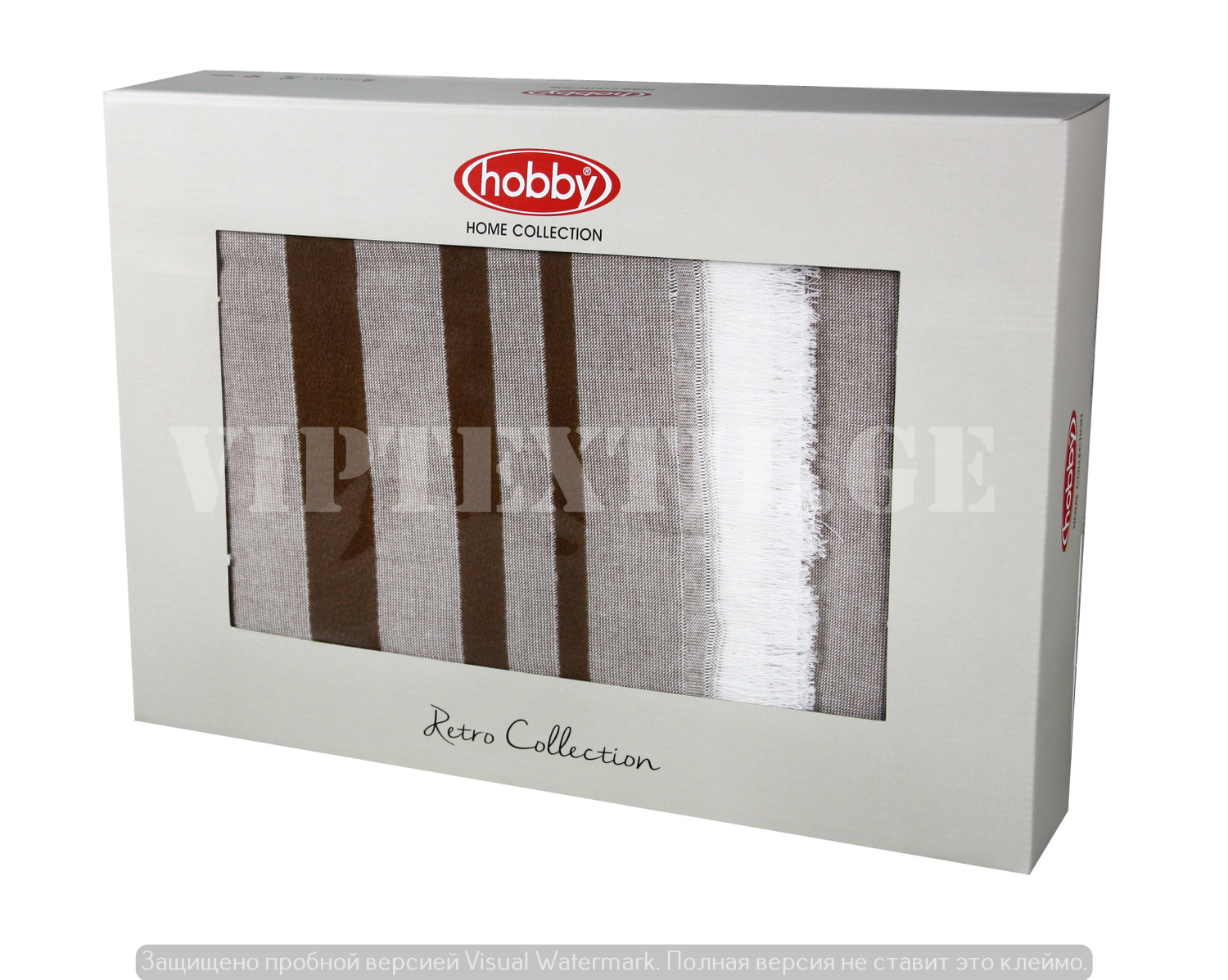 Hobby-ს პირსახოც-გადასაფარებელი- კოდი: Hobby Retro Peshtemal brown 04